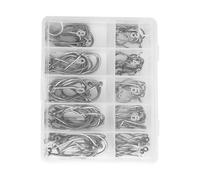 Saltwater Fishing Hooks - Bait Holder Fishing Hooks of 10 Sizes, for Rivers Lakes and Oceans to Eat Bass Pike Salmon Musky Fish Walleye Carp Herring