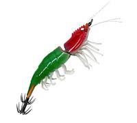 Saltwater Fishing Jigs, Shrimp Shape Artificial Baits with Squid Jigs Hooks, Ideal for Pond, River Bank, Shallow Water Freshwater Fishing, Perfect for Men, Dad, Husband, Outdoor Adventures