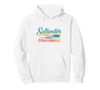 Saltwater Fixes Everything Funny Beach Ocean Idée Cadeau Sweat à Capuche