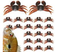Saltwater Lures 20PCS 7g 3D Simulation Crab Bait, Portable Flexible Plastic Fishing Lures for Freshwater Tackle Accessory Tool