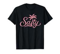 Salty Beach Vacation Funny Summer Palm Tree Coastal Vibe T-Shirt