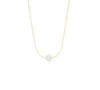 SALTY CALI Collier en perles d'eau douce et coquillage salé - Doré - Inspiré de l'océan - Fabriqué en Californie, Coquille, Perle