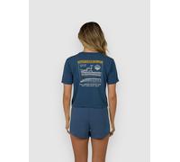 Salty Crew Boat Shop Crop T-Shirt bleu M
