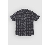Salty Crew Breezer Perf Button Up Short Sleeve Shirt Noir M Homme