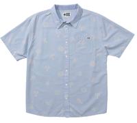 Salty Crew - Chemise imprimée - Good Vibes SS Woven Blue Fog pour Homme en Coton - Taille L - Bleu Bleu L