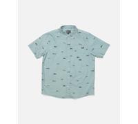 Salty Crew Crew Button Up Short Sleeve Shirt Bleu L Homme