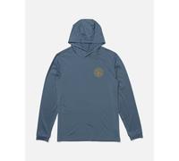 Salty Crew Global Hood Sunshirt Long Sleeve Rash Guard Bleu S Homme