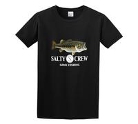 Salty Crew Green Bass Family Inside Beautiful Cool Trend T-Shirt Black L