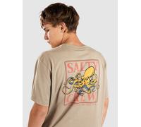 Salty Crew Ink Slinger Standard Short Sleeve T-shirt Beige S Homme