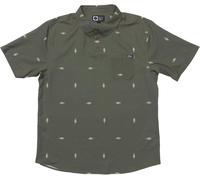 Salty Crew - Polo avec protection solaire - Breezer Perf Polo Olive pour Homme - Taille XL - Kaki Kaki XL