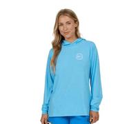 Salty Crew Circled Tech Hooded Long Sleeve Rash Guard Bleu S Femme