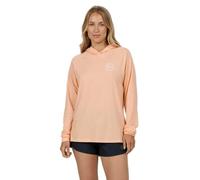 Salty Crew Circled Tech Hooded Long Sleeve Rash Guard Orange S Femme