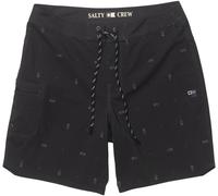 Salty Crew - Short de bain extensible - Session Boardshort Phantom pour Homme - Taille 31 - Noir Noir 31