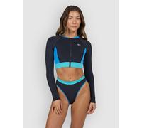 Salty Crew Surf Break Long Sleeve Full Zip Rash Guard Noir XL Femme