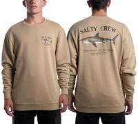 Salty Crew - Sweat confortable - Bruce Vintage Crew Fleece Pigment Straw pour Homme en Coton - Taille S - Marron Marron S