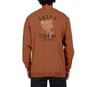 Salty Crew - Sweat confortable - Saloon Crew Fleece Sierra pour Homme en Coton - Taille S - Marron Marron S