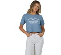Salty Crew Even Keel Crop Short Sleeve T-shirt Bleu M Femme