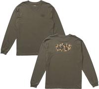 Salty Crew - Tee-shirt manches longues en coton - Filler Up LS Tee Dusty Olive pour Homme en Coton - Taille XL - Kaki Kaki XL