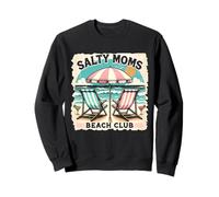 Salty Moms Beach Club Funny Beach Summer Vacation Holiday Sweatshirt