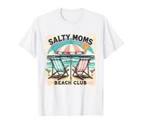 Salty Moms Beach Club Funny Beach Summer Vacation Holiday T-Shirt
