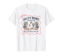 Salty Moms Beach Club Goose Summer Sun Vacances Humour T-Shirt
