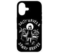 Salty Waves and Sandy Graves Summer Goth Vacation Coque pour iPhone 17