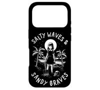 Salty Waves and Sandy Graves Summer Goth Vacation Coque pour iPhone 17 Pro