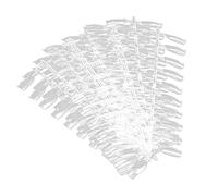 Saluaqui 12 Tip Nails Échantillon de Couleur Clear Nail SW 200Pcs Clear False Nail Tips Transparent Display Tips pour Art Salon DIY Haute Qualité Plastique 2.4x0.95cm Facile à Polir Magasin