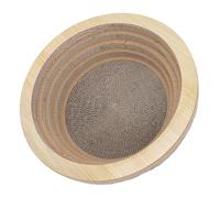 Saluaqui 2 en 1 Bol à Gratter de Chat Multifonctionnel et pavé à Gratter de Chat Rond avec Conception Ergonomique, Carton Circulaire Cat Grattant Lit Salon pour Intérieurs, 34 Cm / 13,38 Pouces