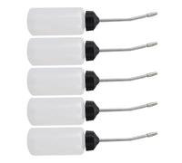 Saluaqui [5 PCS de Long Distributeur d'huile de Pointe pour Les Machines à Coudre, Buse Métallique, capacité de 120 ML, Corps en Plastique Transparent, Idéal pour la Lubrification et l'entretien