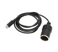 Saluaqui Adaptateur de Type C vers Cigarette 45W USB C vers Câble 15V 3A, Sortie Stable 4,9 Pieds, Testeur de Voiture, Convertisseur de Puissance pour Véhicule