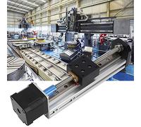 Saluaqui BACHIN 200mm Table de Coulisse Linéaire à Mouvement Linéaire | Angle de marche de 1,8° pour la construction à faible friction, idéal pour l\'automatisation des machines CNC