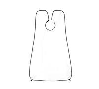 Saluaqui Barbe Tablier avec Ventouses Cape de Toilettage 130x80cm (WHITE) | Bavoir attrape-barbe en Polyester, antiadhésif statique, convient aux miroirs de salle de bain, accessoire de rasage facile