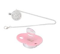 Saluaqui Bling Baby Pacificier avec une Couronne en Héritage Ultra SILICONE SILICONE BPA Pacificateur Mannequin pour les Nourrissons M Taille Bleue (PINK)