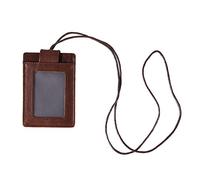 Saluaqui Blocking Wallet Credit Card Portez avec Badge ID STOCHES AMOVABLES - First Layer Cowhide Cuir, café (Café)