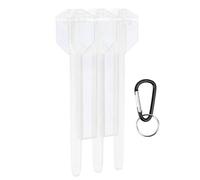 Saluaqui Boîte de Fléchette Portable Universelle avec Boîtier ABS et Rangement à 3 Manches avec Une Boucle d'alliage en Aluminium pour Les Types de Fléchettes - Noir (Blanc Transparent)