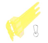 Saluaqui Boîte de Fléchette Portable Universelle avec Boîtier ABS et Rangement à 3 Manches avec Une Boucle d'alliage en Aluminium pour Les Types de Fléchettes - Noir (Yellow)