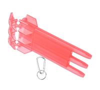 Saluaqui Boîte de Fléchette Portable Universelle avec Boîtier ABS et Rangement à 3 Manches avec Une Boucle d'alliage en Aluminium pour Les Types de Fléchettes - Noir (Rouge)
