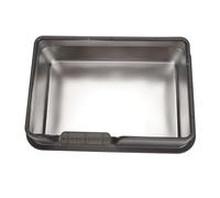 Saluaqui Box Litière en Acier Inoxydable avec des Côtés Hauts et Une Conception Anti-Splash | Fermé et Facile à Nettoyer pour Les Petits Chats Moyens | Gris de Petite Taille (S Noir)