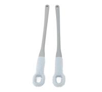 Saluaqui Brosse à Orteils en Silicone avec Manche, Lot de 2 | Conception en silicone souple, poignée de 15,75 pouces, convient aux orteils morts, soins des pieds pour les personnes