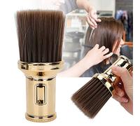 Saluaqui Brosse de Balayage de Cheveux brisé Multifonctionnels avec Poils Adaptés à la Peau pour Coiffeur | Duste de Cou Détachable et Facile à Nettoyer | Brosse à Raser de la Barbe Noire (GOLD)