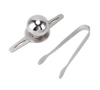 Saluaqui Café surgelé Boule Ensemble de Refroidissement de café en Acier Inoxydable avec Support Détachable, Boules de Refroidisseur de Réutilisables Haut de Gamme pour Préservation de Saveurs