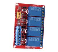 Saluaqui Carte de Module de Relais Optocoupleur à 4 Canaux, Module de Relais Haut-bas 5V/12V/24V avec Isolation et PCB Rouge pour les Projets d'automatisation électronique de Bricolage (24V)