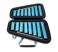 Saluaqui Chromatic Resonator Set 8-Note Glockenspiel pour Enfants | Glockenspiel à code couleur en métal pré-réglé comprenant 15 chansons et un cadre en ABS et en alliage d\'aluminium musical