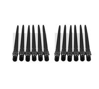 Saluaqui Clips de Coiffure Professionnelle - épingles à Cheveux en Salon en or pour Sectionnement et Stylisme, 12 Pcs - Acier Résistant à la Rouille avec Ressort Haute Tension (BLACK)