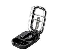 Saluaqui Coupe-comprimé avec Pince Réglable pour une Réduction de moitié | Matériau ABS, Taille Portable de 8,5 Cm, Compatible avec les Pilules Ovales Rondes, Stockage intégré pour une Utilisation