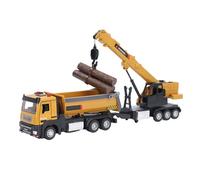 Saluaqui Crie en Alliage avec Jouet Modèle de Camion à Benne Basculante - Jouet de Construction Polyvalent Multifonctionnel pour l'anniversaire et Noël - Grane d'ingénierie Jaune avec Camion à