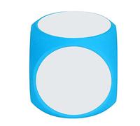 Saluaqui Dice en Blanc Bleu Vibrant | Écrire Portable sur et Essuyer Les Cubes | Accessoire d'enseignement Réutilisable pour Les Jeux et l'apprentissage (Blue)