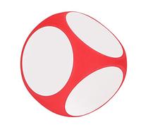 Saluaqui Dice en Blanc Bleu Vibrant | Écrire Portable sur et Essuyer Les Cubes | Accessoire d'enseignement Réutilisable pour Les Jeux et l'apprentissage (Rouge)