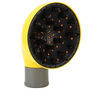 Saluaqui Diffuseur de Cheveux Universels pour les Cheveux Bouclés et Ondulés - Diffuseur de Séchoir à Souffle Professionnel avec Caoutchouc Doux à Ressort, Jaune, Matériau PC Résistant à Haute